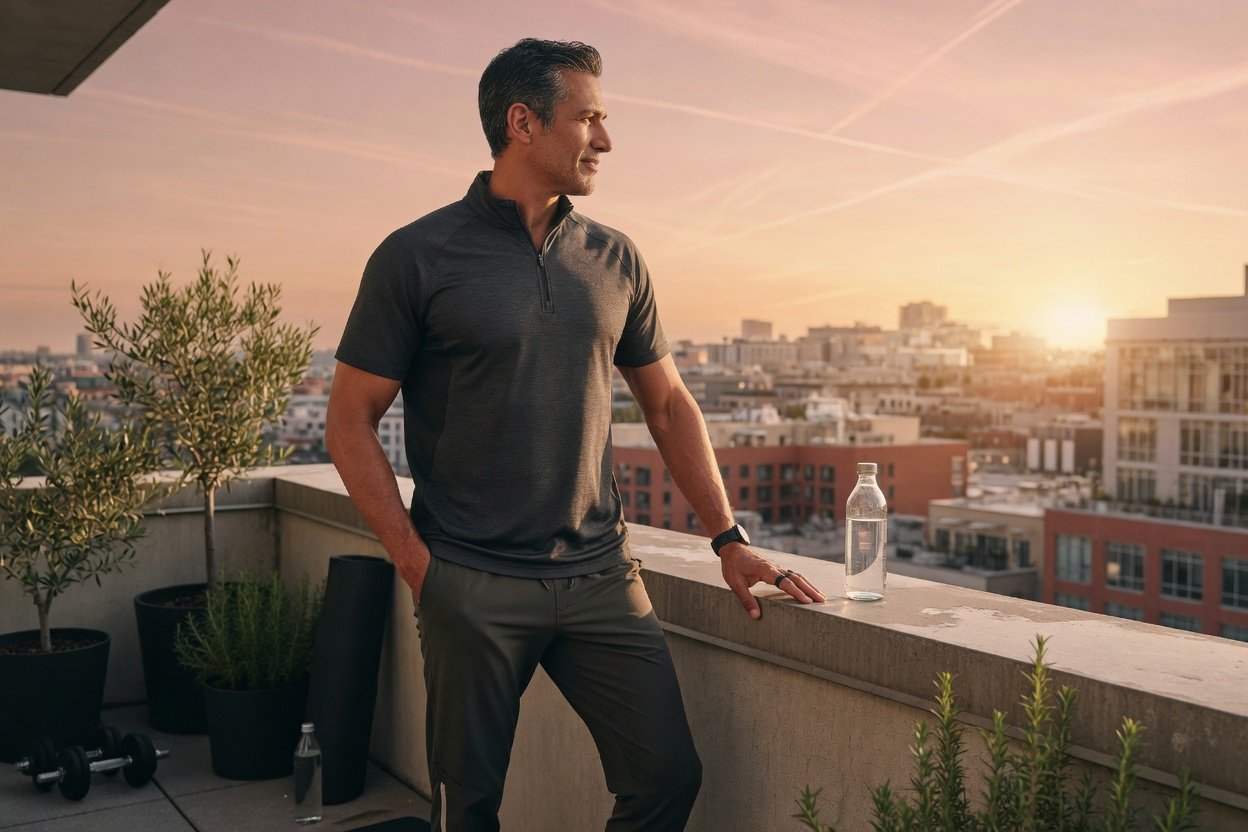 Active adult after recovery-focused peptide wellness protocol